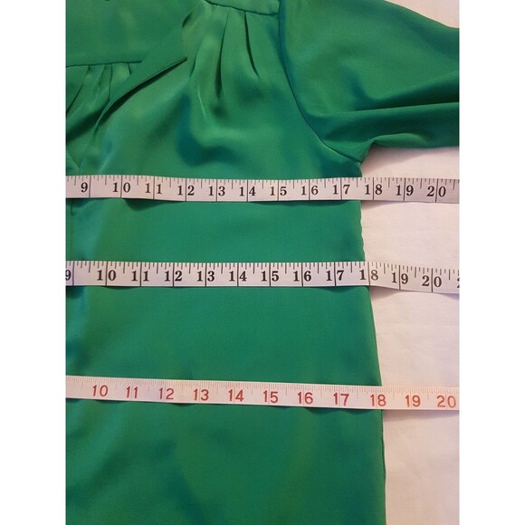 Collective Concepts Blouse Popover Pintuck Pleated Size XS Green V Neckline - Picture 9 of 13